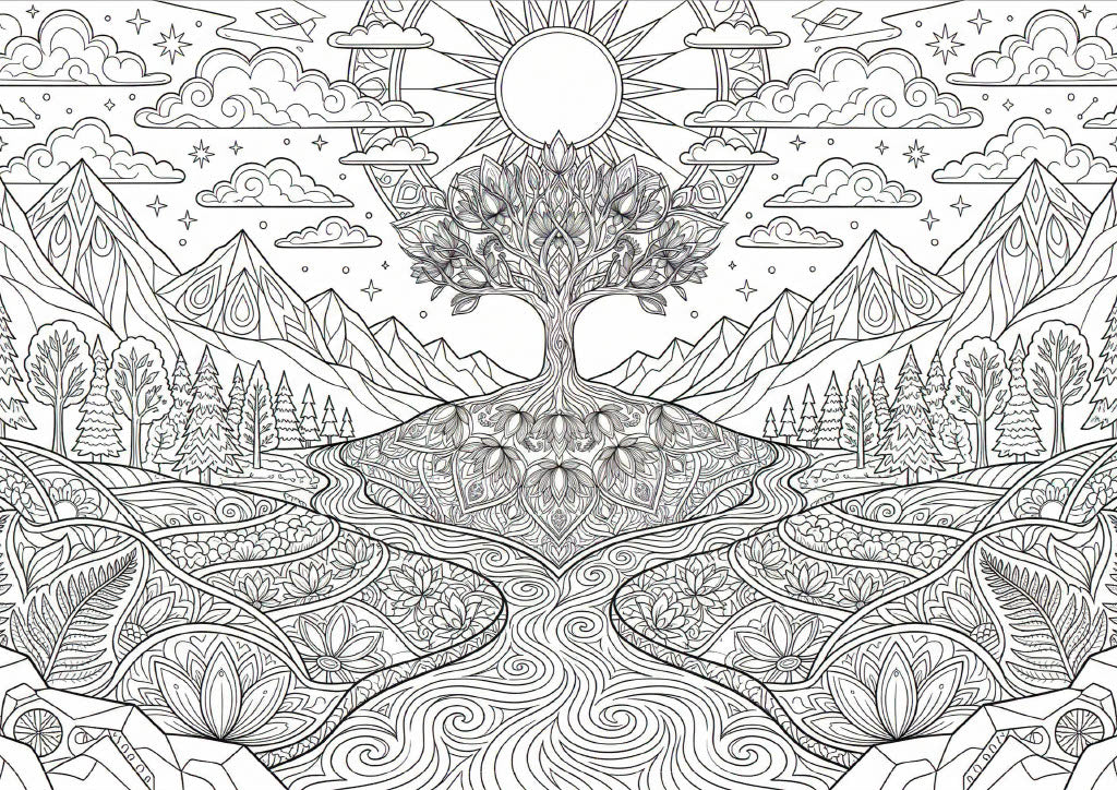 Detailed Adult Coloring Book PDF - 7 Intricate Printable Pages | Stress Relief & Mindfulness Patterns | Instant Digital Download