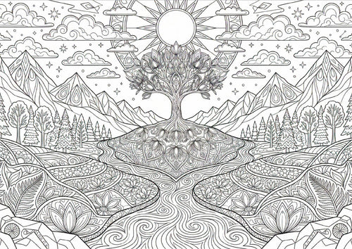 Detailed Adult Coloring Book PDF - 7 Intricate Printable Pages | Stress Relief & Mindfulness Patterns | Instant Digital Download