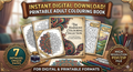 Detailed Adult Coloring Book PDF - 7 Intricate Printable Pages | Stress Relief & Mindfulness Patterns | Instant Digital Download
